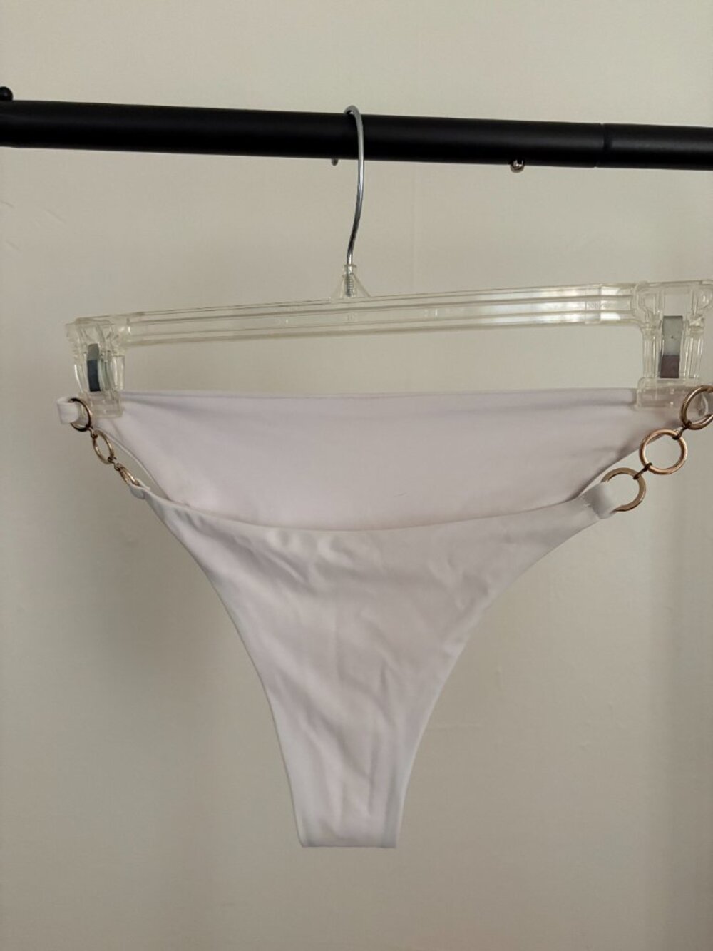 Princess Polly White Bikini Bottom with Gold Hoop Accents - Picture 2 of 4